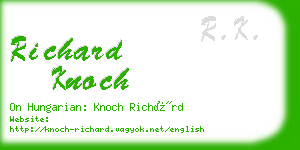 richard knoch business card